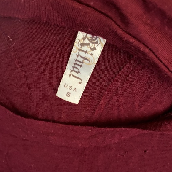 Dark red t shirt dress - Picture 2 of 3